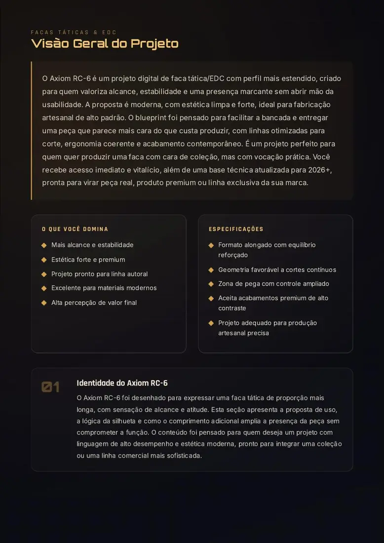 Projeto Digital Axiom RC-6 | Tactical EDC de Alta Precisão — prévia 2