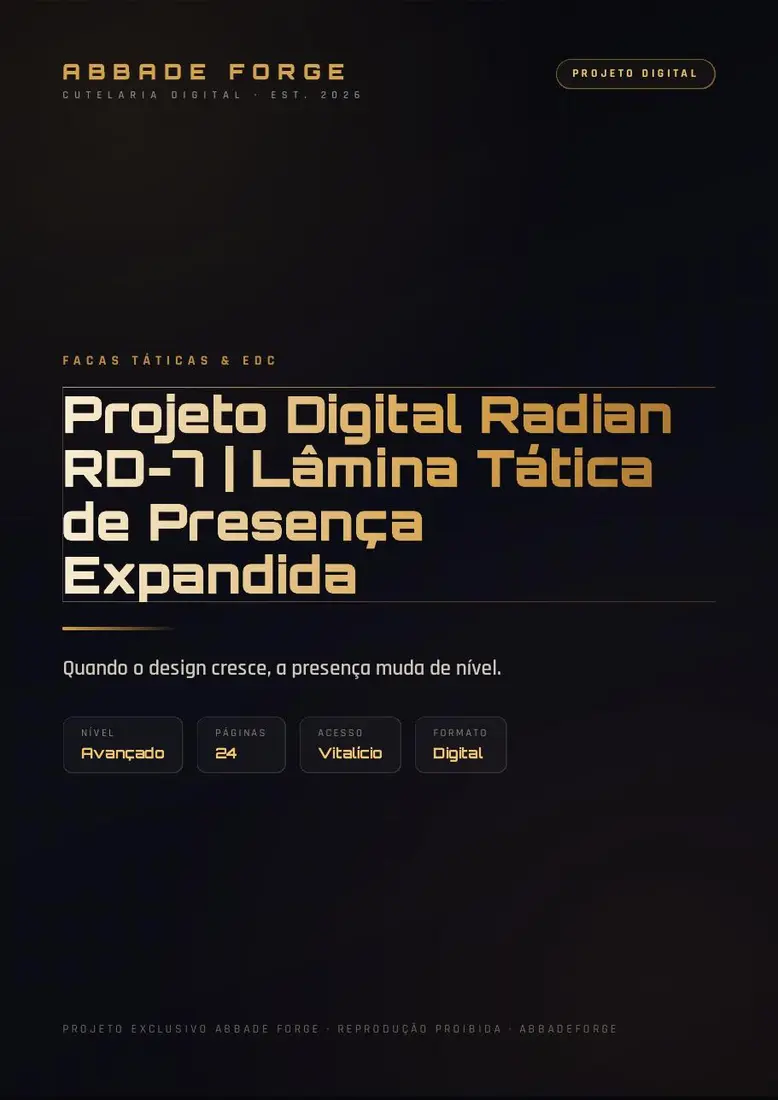 Projeto Digital Radian RD-7 | Lâmina Tática de Presença Expandida — prévia 1