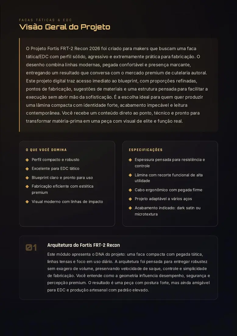 Projeto Fortis FRT-2 Recon 2026 — prévia 2