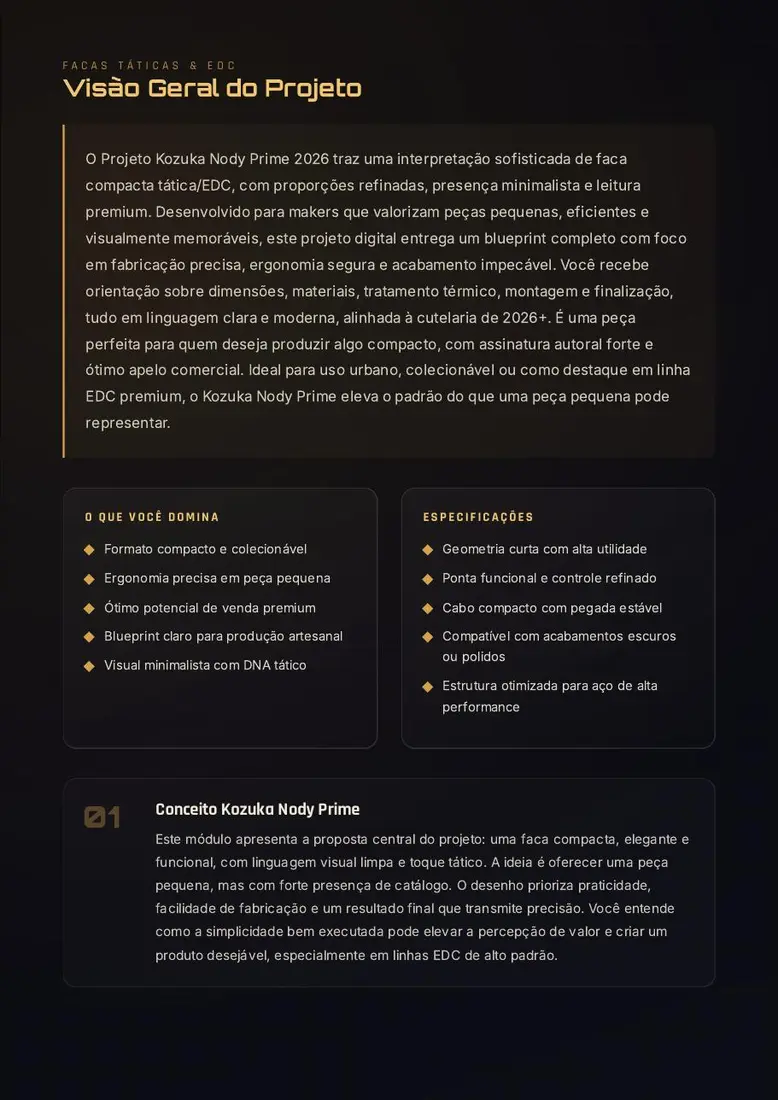 Projeto Kozuka Nody Prime 2026 — prévia 2