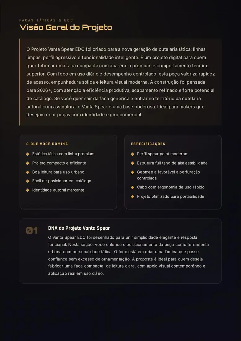 Projeto Vanta Spear EDC — prévia 2