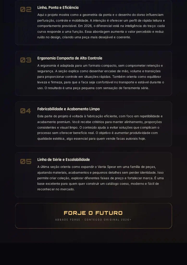 Projeto Vanta Spear EDC — prévia 3
