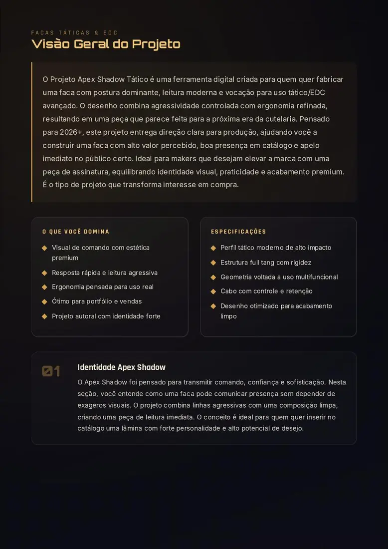 Projeto Apex Shadow Tático — prévia 2