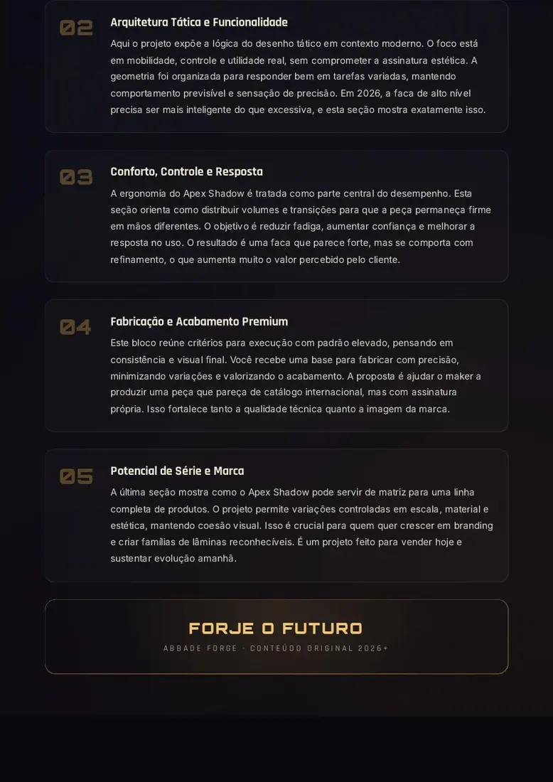 Projeto Apex Shadow Tático — prévia 3
