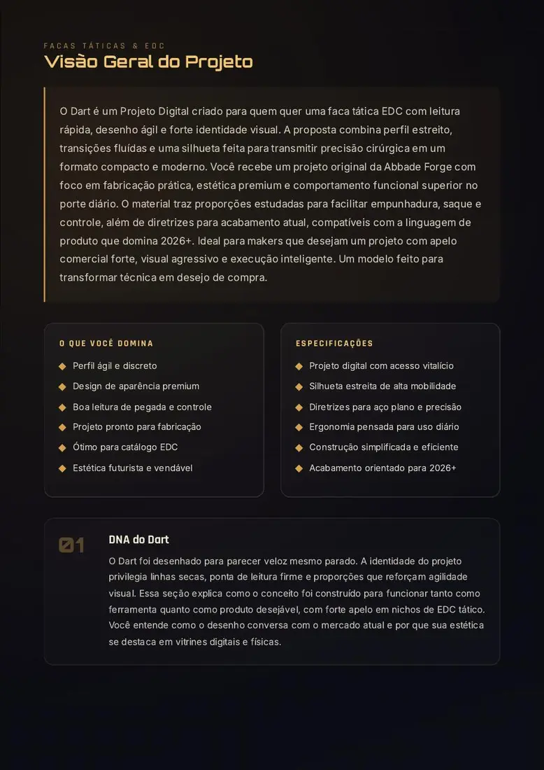 Abbade Forge Dart — Lâmina de Impacto EDC de Alta Agilidade — prévia 2