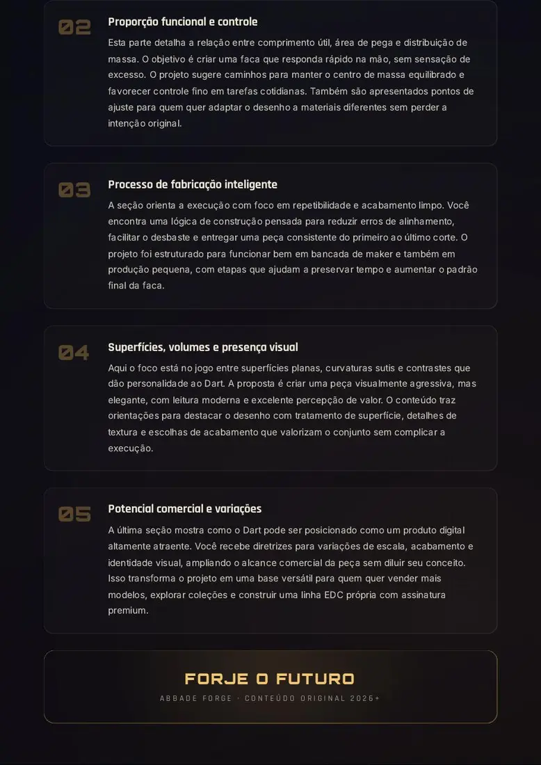 Abbade Forge Dart — Lâmina de Impacto EDC de Alta Agilidade — prévia 3
