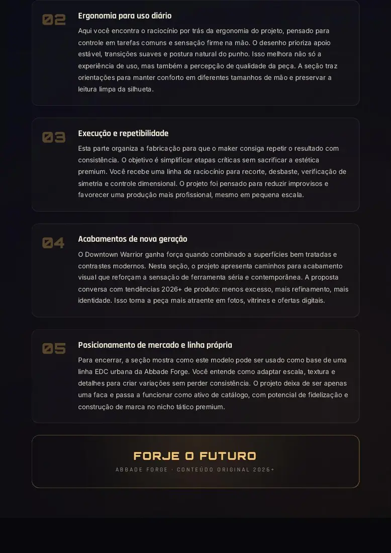 Abbade Forge Downtown Warrior — EDC Tático Urbano de Alta Presença — prévia 3