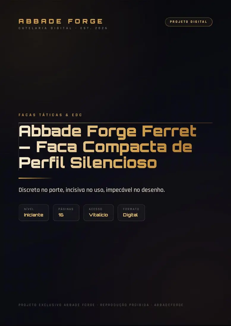 Abbade Forge Ferret — Faca Compacta de Perfil Silencioso — prévia 1