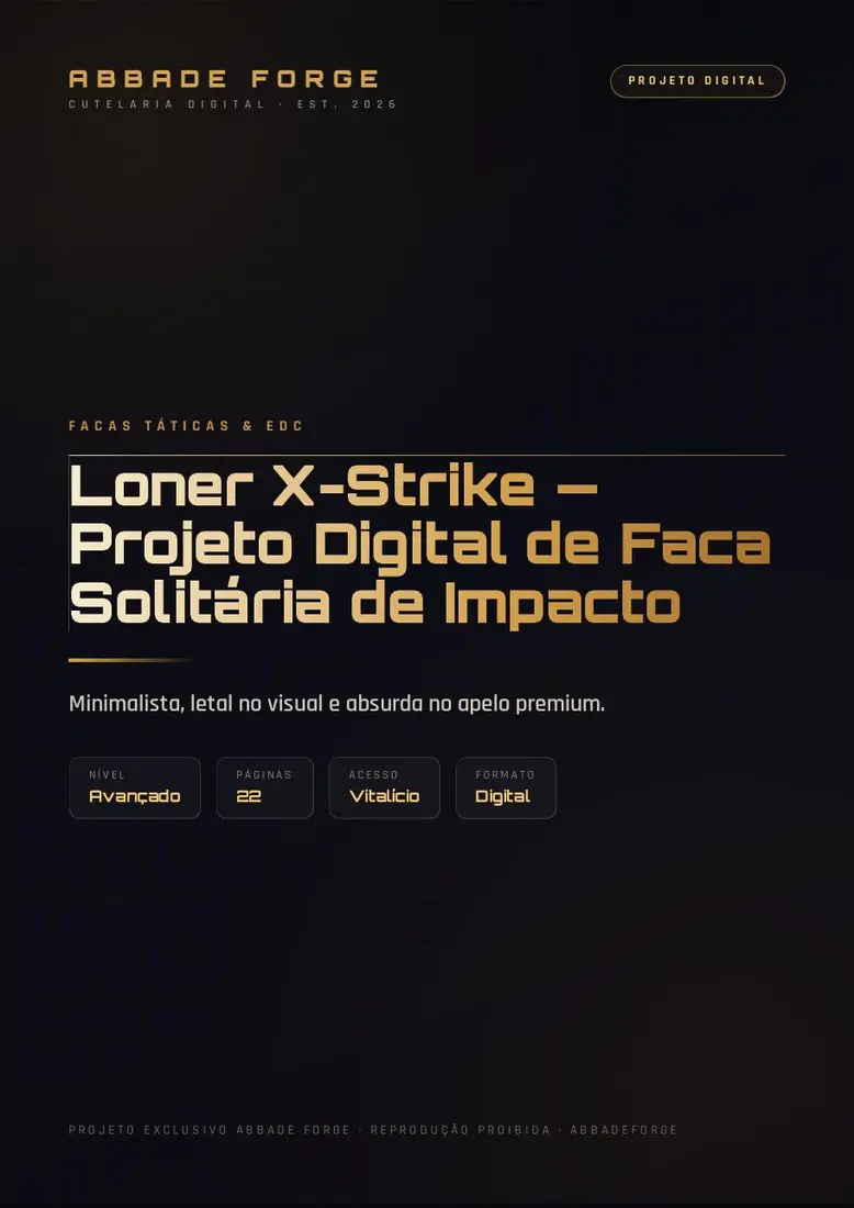 Loner X-Strike — Projeto Digital de Faca Solitária de Impacto — prévia 1