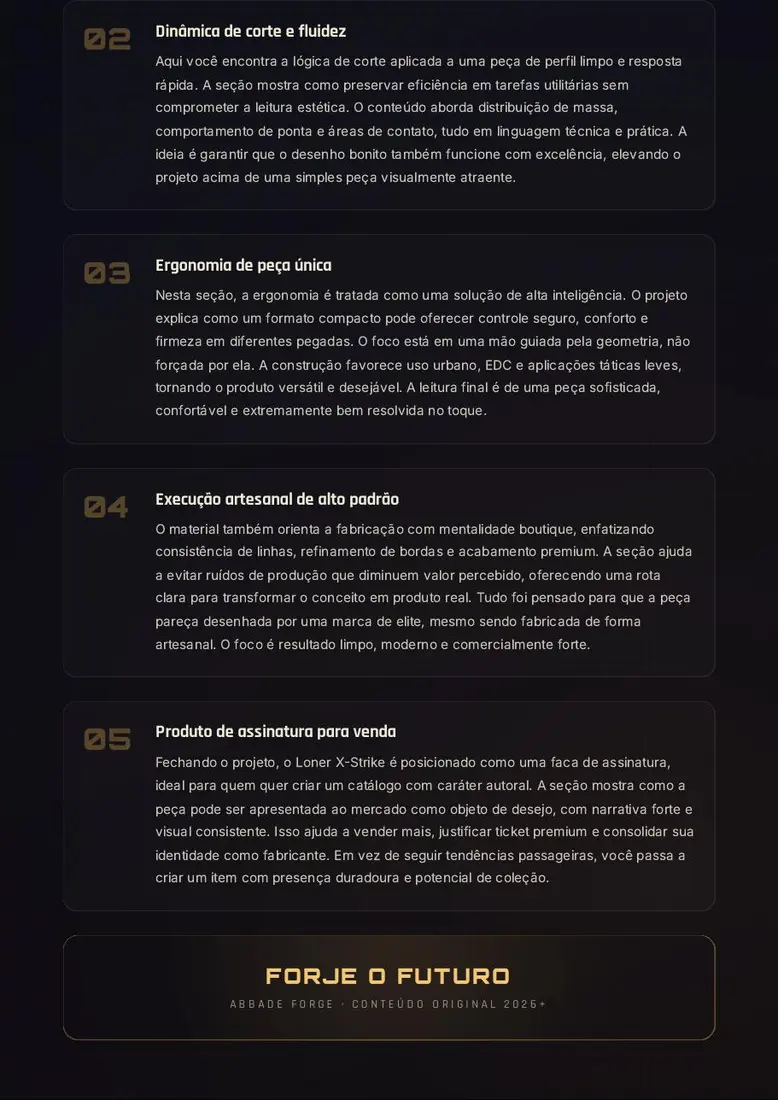 Loner X-Strike — Projeto Digital de Faca Solitária de Impacto — prévia 3
