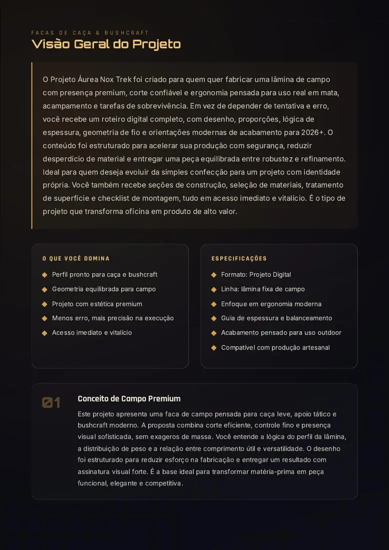 Projeto Áurea Nox Trek — prévia 2
