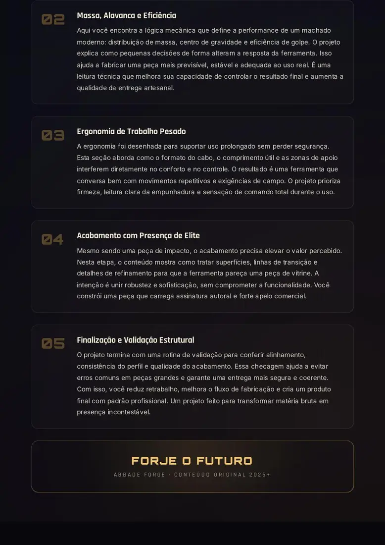 Projeto Obsidian Racker Axe — prévia 3