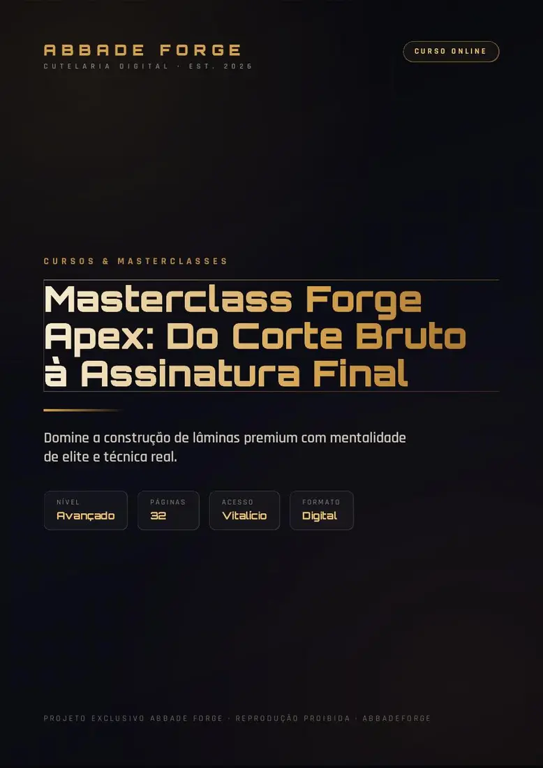 Masterclass Forge Apex: Do Corte Bruto à Assinatura Final — prévia 2