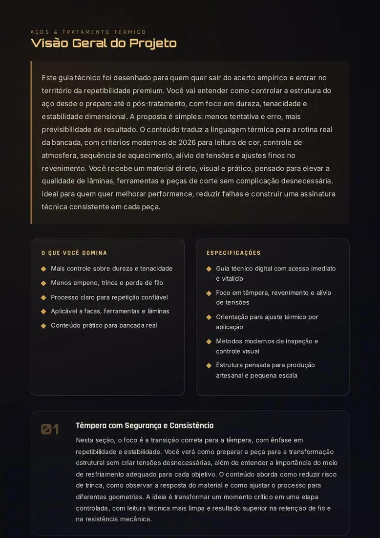 Forja de Precisão: Têmpera, Revenimento e Geometria de Fio 2026 — prévia 3