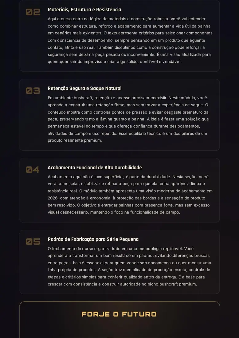 Bainha Expedition: Curso Bushcraft de Construção Funcional — prévia 4