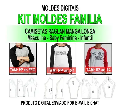 Família Essencial — Kit de Moldes de Roupa Familiar — prévia 2