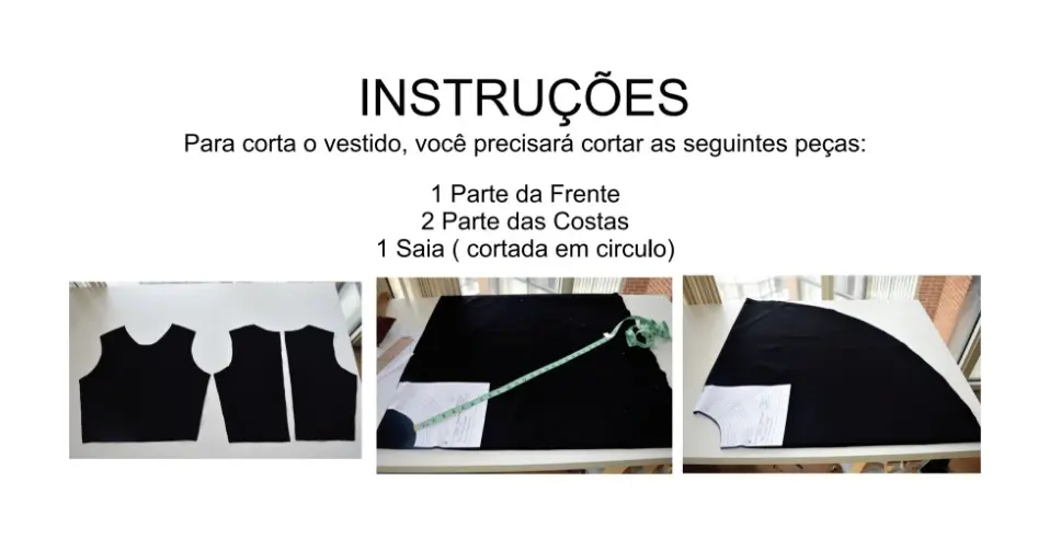 Molde Vestido Godê Prisma — prévia 1