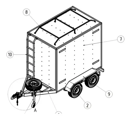 Trailer Baú Vector Cargo — Projeto Digital — prévia 1
