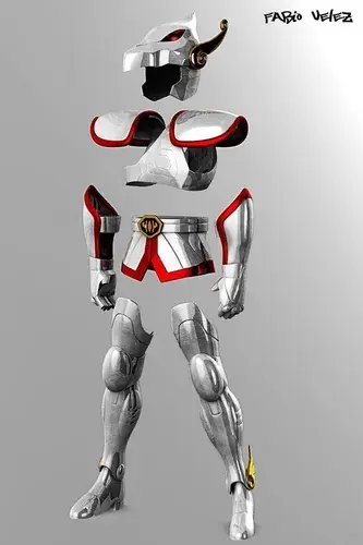 Armadura Celestial de Guerreiro — Kit Papercraft Cosplay — prévia 4