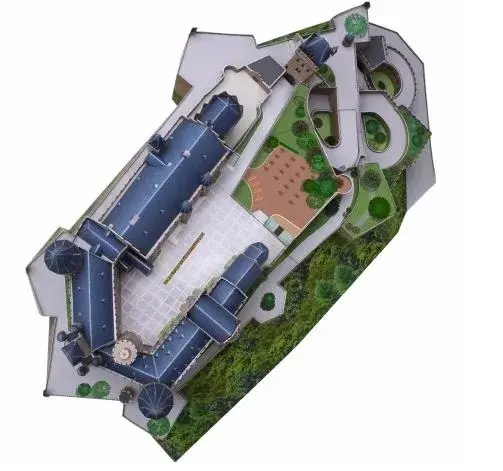 Castelo Alpino de Pedra — Blueprint Papercraft Colecionável — prévia 1