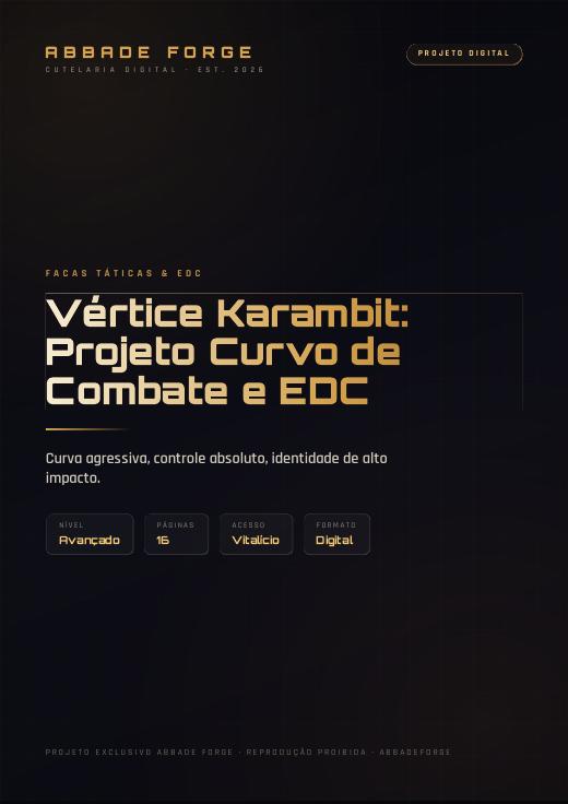 Vértice Karambit: Projeto Curvo de Combate e EDC