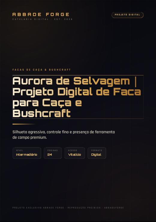 Aurora de Selvagem｜Projeto Digital de Faca para Caça e Bushcraft