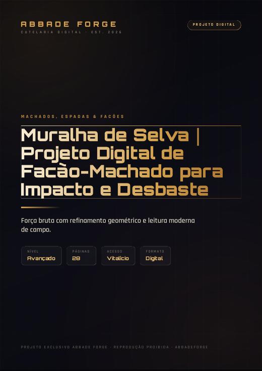 Muralha de Selva｜Projeto Digital de Facão-Machado para Impacto e Desbaste