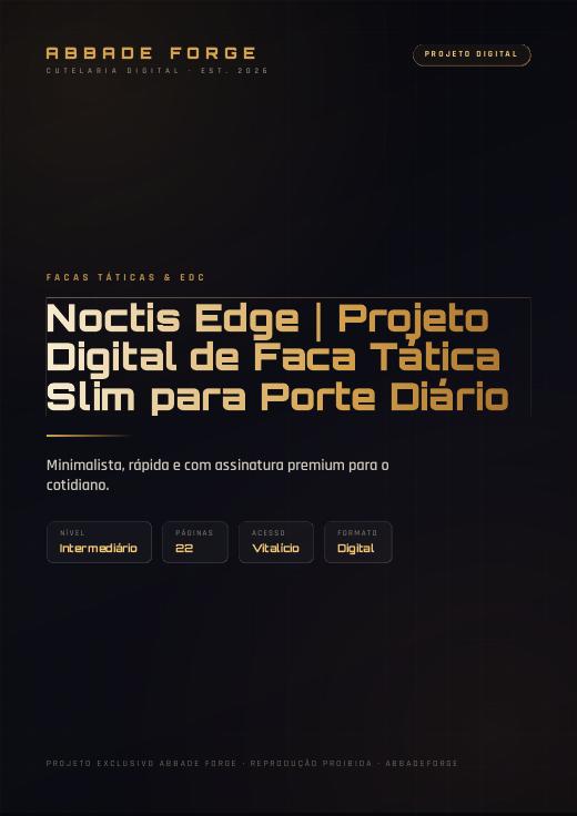 Noctis Edge｜Projeto Digital de Faca Tática Slim para Porte Diário