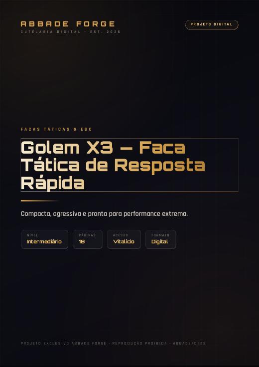 Golem X3 — Faca Tática de Resposta Rápida