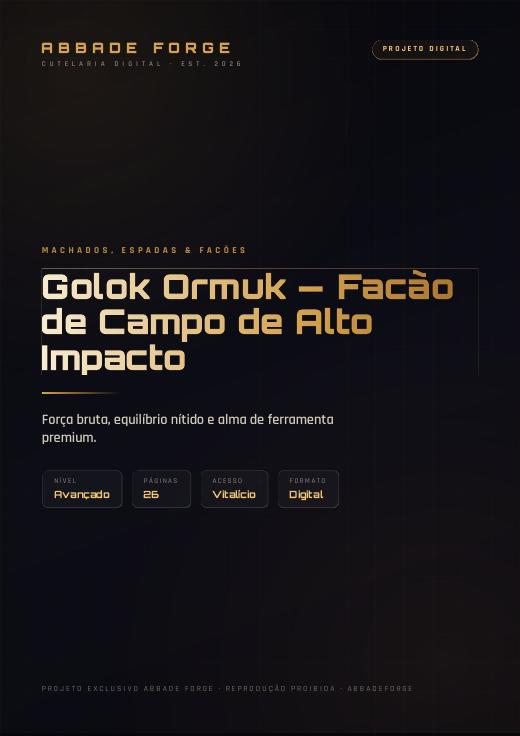 Golok Ormuk — Facão de Campo de Alto Impacto