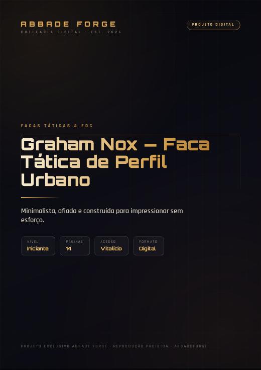 Graham Nox — Faca Tática de Perfil Urbano
