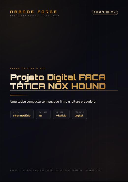Projeto Digital FACA TÁTICA NOX HOUND