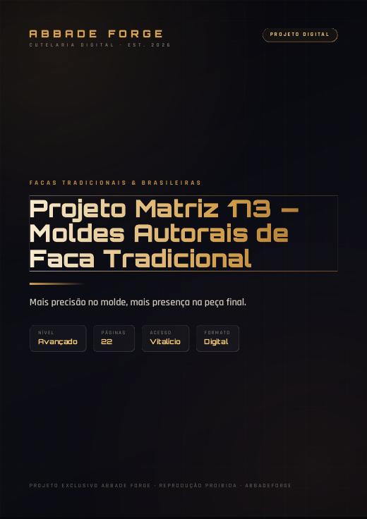 Projeto Matriz 173 — Moldes Autorais de Faca Tradicional