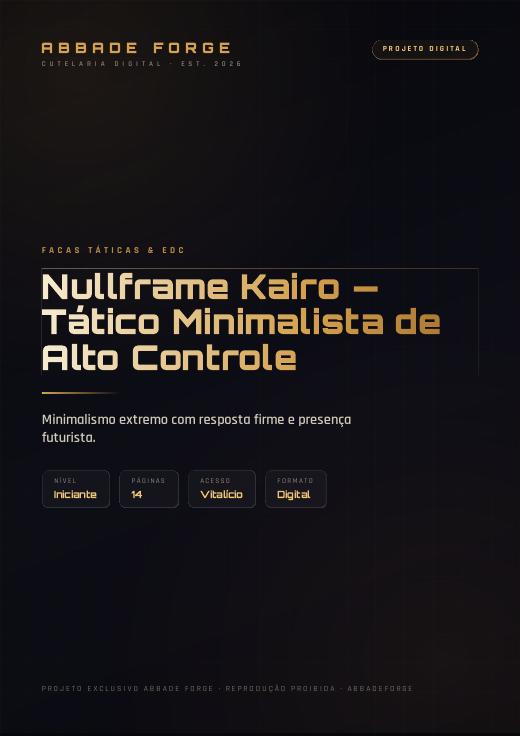 Nullframe Kairo — Tático Minimalista de Alto Controle
