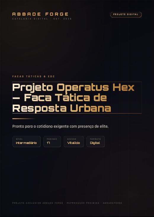 Projeto Operatus Hex — Faca Tática de Resposta Urbana