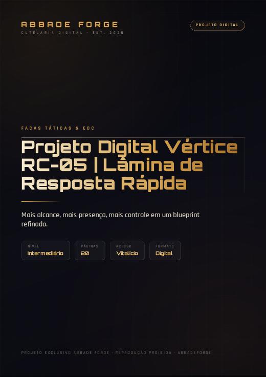 Projeto Digital Vértice RC-05 | Lâmina de Resposta Rápida