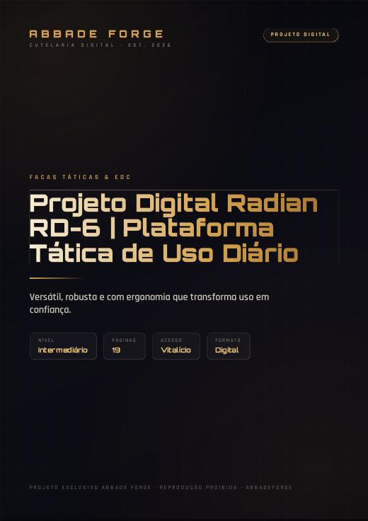 Projeto Digital Radian RD-6 | Plataforma Tática de Uso Diário