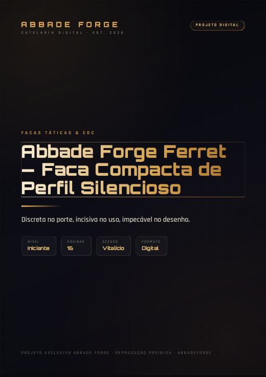 Abbade Forge Ferret — Faca Compacta de Perfil Silencioso