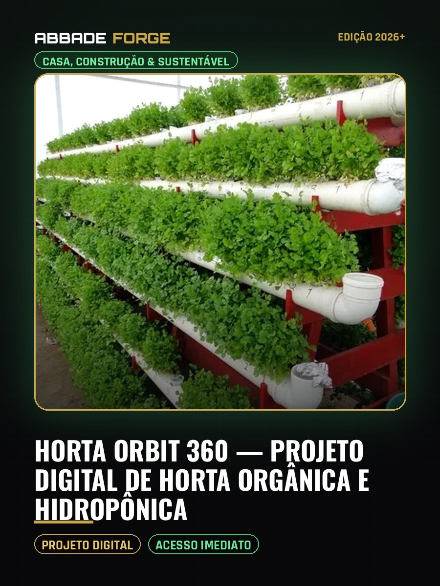Horta Orbit 360 — Projeto Digital de Horta Orgânica e Hidropônica