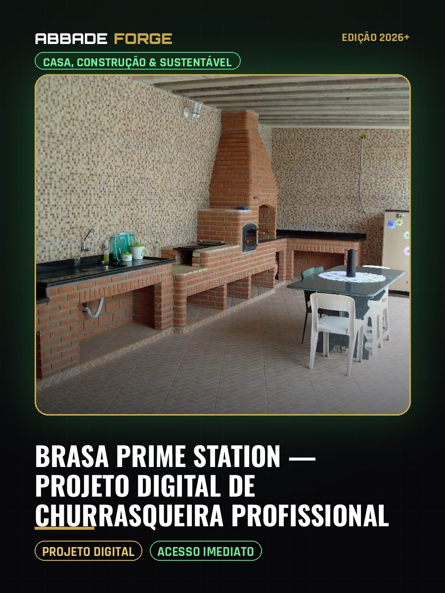 Brasa Prime Station — Projeto Digital de Churrasqueira Profissional