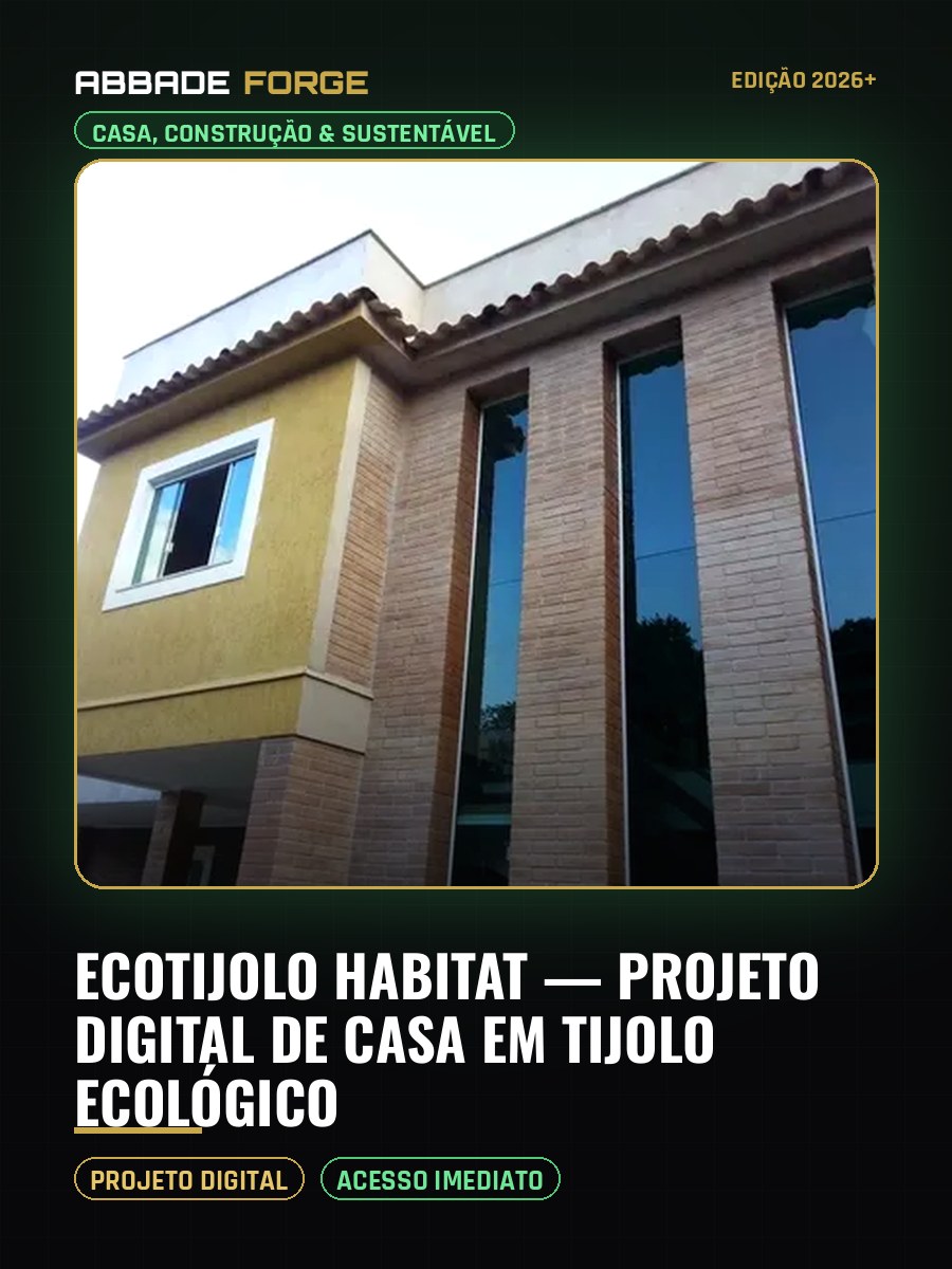 EcoTijolo Habitat — Projeto Digital de Casa em Tijolo Ecológico