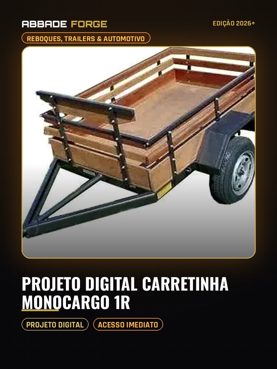 Projeto Digital Carretinha MonoCargo 1R