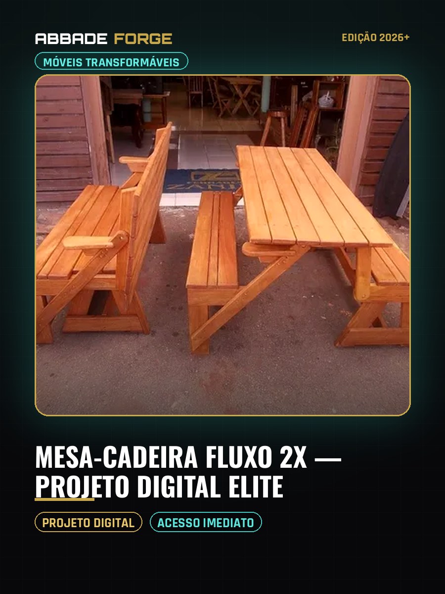 Mesa-Cadeira Fluxo 2X — Projeto Digital Elite