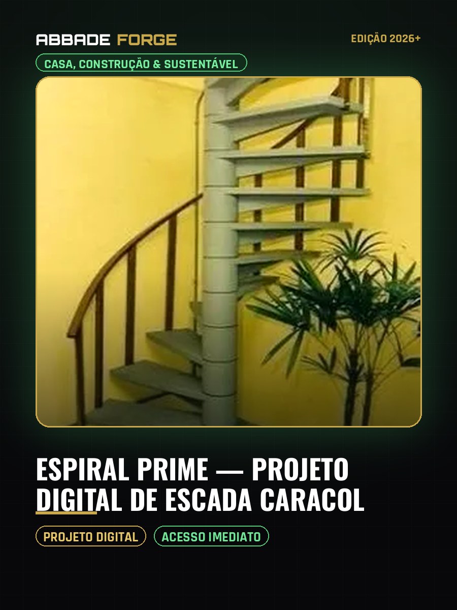 Espiral Prime — Projeto Digital de Escada Caracol