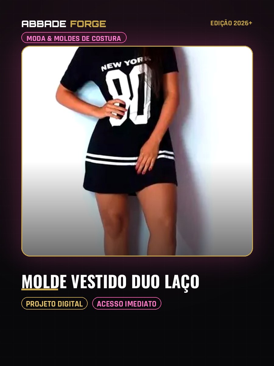 Molde Vestido Duo Laço