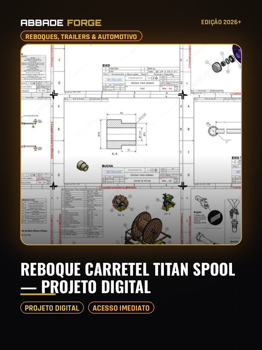 Reboque Carretel Titan Spool — Projeto Digital