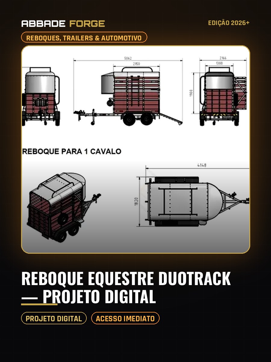 Reboque Equestre DuoTrack — Projeto Digital