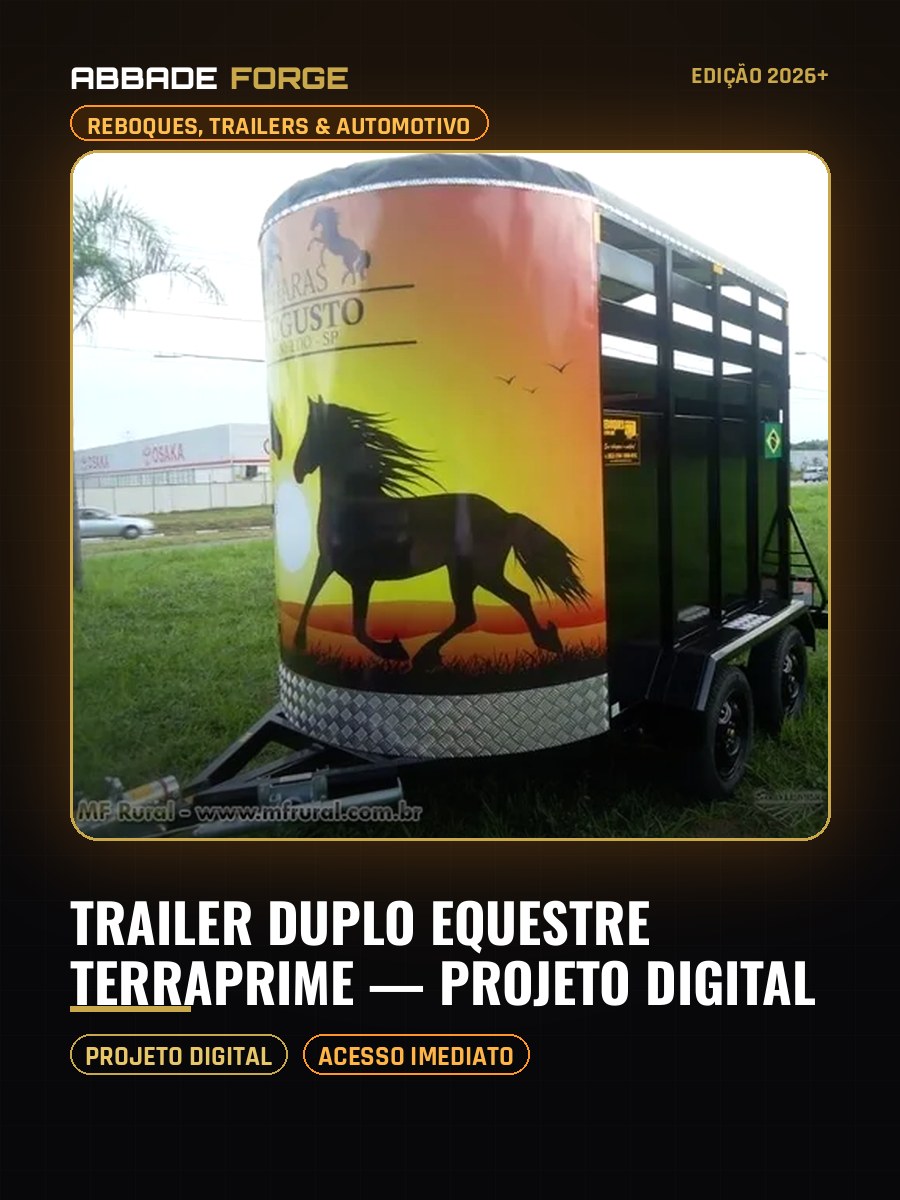 Trailer Duplo Equestre TerraPrime — Projeto Digital