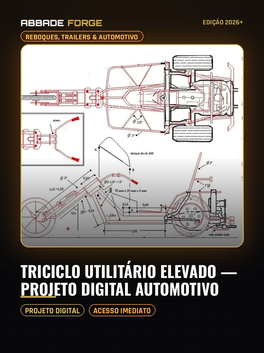 Triciclo Utilitário Elevado — Projeto Digital Automotivo