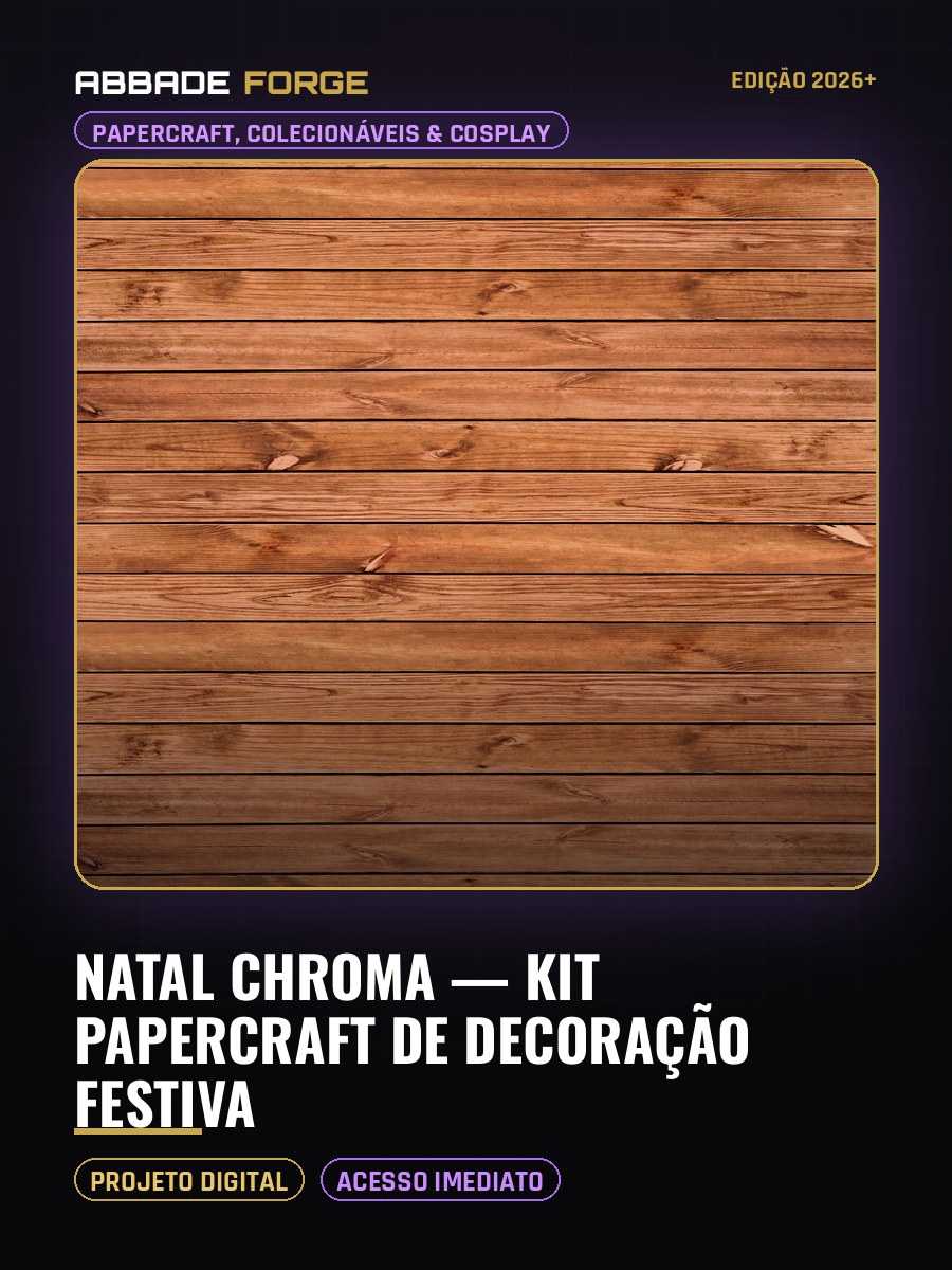 Natal Chroma — Kit Papercraft de Decoração Festiva